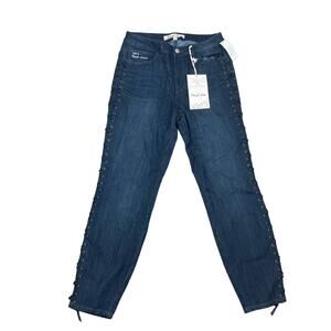 Sheryl Crow Lace Up Hi-Rise Skinny Jeans “Let’s Roller Skate” NWT Size 10